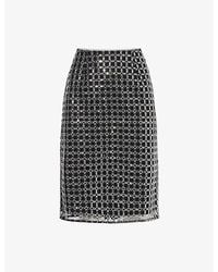 ROTATE BIRGER CHRISTENSEN - Beaded Slim-Fit Woven Mini Skirt - Lyst