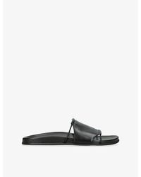 The Row - Vivienne Leather Slide Sandals - Lyst