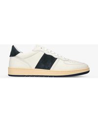 Collegium - White/vy Pillar Destroyer Leather And Suede Low-top Trainers - Lyst