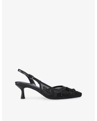 KG by Kurt Geiger - Aria Low Beaded Mesh Heeled Courts - Lyst