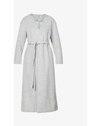 Reformation The Carly Belted Woven Coat - Gray