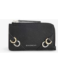 Givenchy - Voyou Zipped Leather Card Holder - Lyst