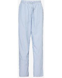 Obey - Brand-tab Patch-pocket Straight-leg Regular-fit Cotton Trousers - Lyst