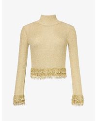 Jonathan Simkhai - Tali Embellished Metallic Top - Lyst