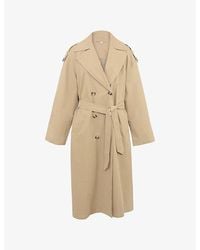 House Of Cb - Marais Belted-Waist Cotton-Blend Trench Coat Xs (A-C Cup) - Lyst
