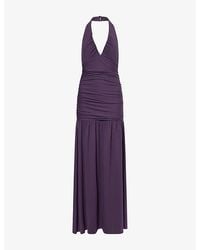 Reformation - Hugo Ruched Stretch-Jersey Midi Dress - Lyst