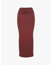 Mistress Rocks - Gathered Slim-Fit High-Rise Stretch-Jersey Maxi Skirt - Lyst