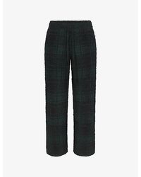 Skims - Check-Print Fluffy-Knit Jogging Bottoms - Lyst