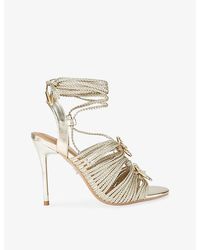 Carvela Kurt Geiger - Marina High-Tie Faux-Leather Heeled Sandals - Lyst