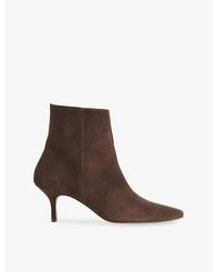 Whistles - Pointed Suede Heeled Boots - Lyst