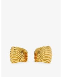 Missoma - Ripple Oversized 18Ct-Plated Brass Stud Earrings - Lyst