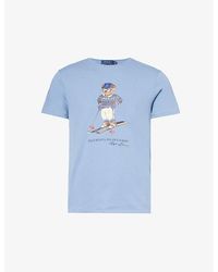 Polo Ralph Lauren - Skiing Bear-print Short-sleeve Cotton-jersey T-shirt Xx - Lyst