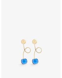 Dries Van Noten - Abstract-charm Brass And Glass Drop Earrings - Lyst