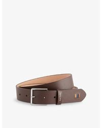 Paul Smith - Branded-Stitch Leather Belt - Lyst
