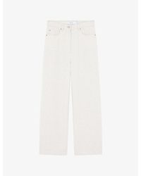 IRO - Martine Wide-leg High-rise Cotton-blend Jeans - Lyst