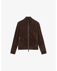 Reiss - Brent Zip-Up Suede Jacket - Lyst