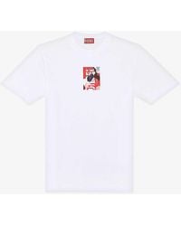 DIESEL - T-just-n11 Branded-print Cotton-jersey T-shirt X - Lyst