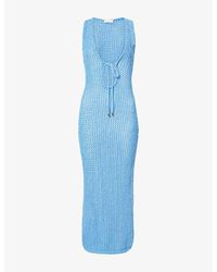 Cheap Monday - Monte Carlo Plunge-Neck Knitted Maxi Dress - Lyst