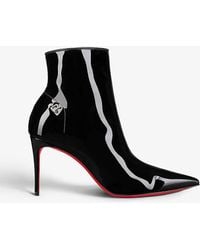 Christian Louboutin - Sporty Kate 85 Booty Patent-leather Heeled Ankle Boots - Lyst