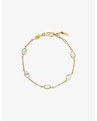 Missoma - Magma 18Ct Vermeil And Moonstone Charm Bracelet - Lyst