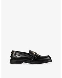 Sandro - Buckle-Embellished Patent-Leather Loafers - Lyst