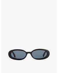 Le Specs - Outta Love Oval-frame Plastic Sunglasses - Lyst
