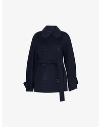 Max Mara - Double-Breasted Short Wool Jacket - Lyst