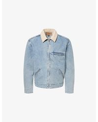PAIGE - Laughlin Zip-Up Denim Jacket - Lyst