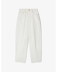 Sandro - Barrel-Leg High-Rise Jeans - Lyst