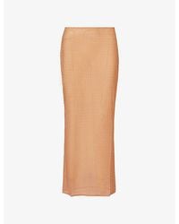 Cheap Monday - Fontelina Micro Geometric-Pattern Stretch-Woven Maxi Skirt - Lyst