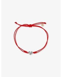 Kismet by Milka - Cherish 0.04Ct Baguette-Diamond And 0.07Ct Diamond Cord Bracelet - Lyst