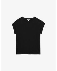 Reiss - Tommie Crew-Neck Relaxed-Fit Brushed-Cotton T-Shirt - Lyst