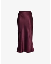 Anine Bing - Bar Elasticated-Waist Silk Midi Skirt - Lyst