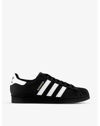 adidas - Superstar Logo-embossed Low-top Leather Trainers - Lyst