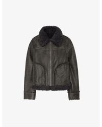 Zadig & Voltaire - Kady Regular-fit Shearling And Leather Jacket - Lyst