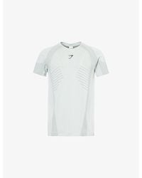 GYMSHARK - Apex Seamless Brand-Print Slim Fit Woven T-Shirt - Lyst