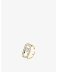 Messika - So Move Pavé 18Ct And 0.6Ct Diamond Ring - Lyst