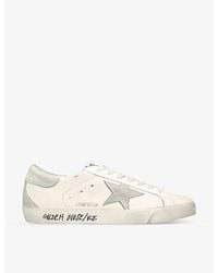 Golden Goose - Super Star Star-Embroidered Leather Low-Top Trainers - Lyst