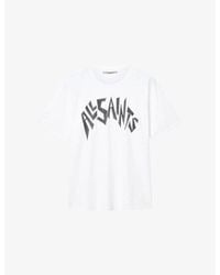 AllSaints - Zinc Logo-Print Cotton T-Shirt - Lyst