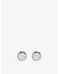 Cartier - D'Amour Medium 18Ct- And 0.26Ct Brilliant-Cut Diamond Stud Earrings - Lyst