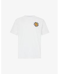 KENZO - Brand-print Crewneck Cotton-jersey T-shirt - Lyst
