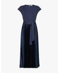 Weekend by Maxmara - Interlock Pleated Jersey Midi Dress - Lyst