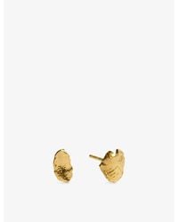 Monica Vinader - Fragments Small 18Ct-Plated Vermeil Sterling- Stud Earrings - Lyst