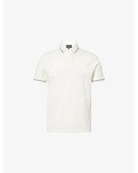 Emporio Armani - Tipped-Collar Short-Sleeve Cotton-Piqué Polo Shirt - Lyst