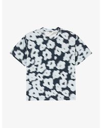 Sandro - Blurry Floral-print Cotton-jersey T-shirt - Lyst