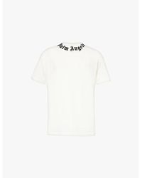 Palm Angels - Neck Logo-print Relaxed-fit Cotton-jersey T-shirt X - Lyst