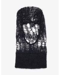 Rick Owens - Distressed Open-knit Wool-blend Balaclava - Lyst