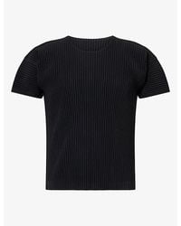 Homme Plissé Issey Miyake - Basics Pleated Knitted T-Shirt - Lyst