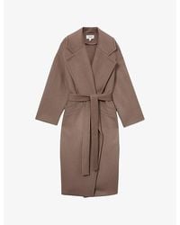 Reiss - Bridget Notched-Lapel Regular-Fit Wool-Blend Coat - Lyst