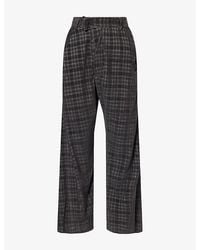 Vivienne Westwood - Drunken Straight-Leg Checked Corduroy-Cotton Trousers - Lyst